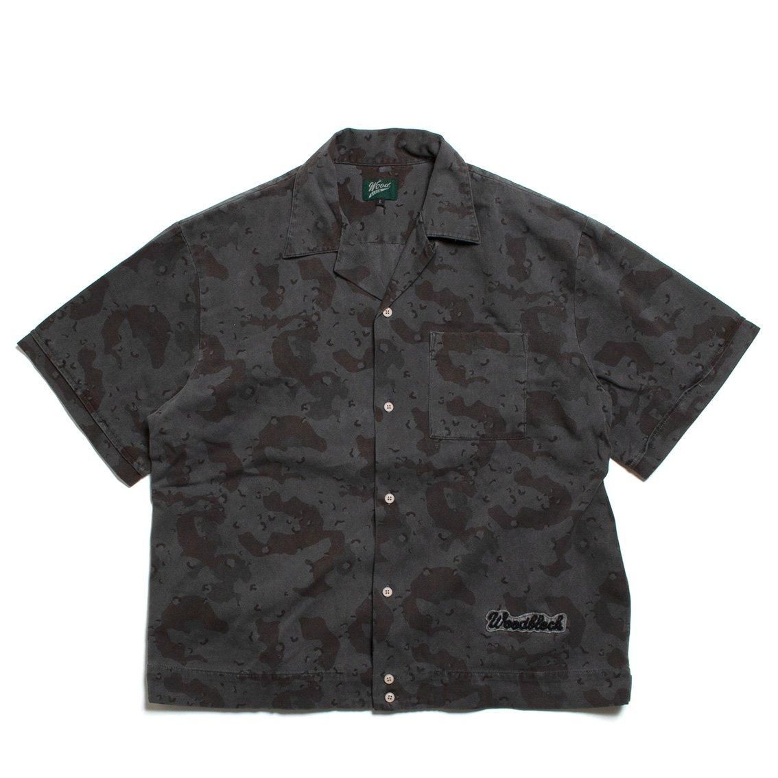 WOODBLOCK OPEN COLLAR SHIRT シャツ Black-1_58088f4b-ee6d-4ae5-
