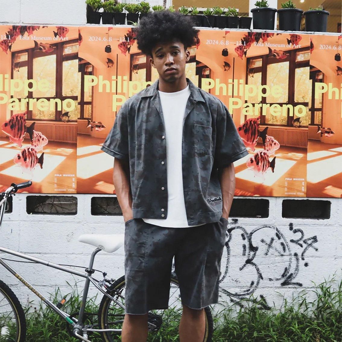 WOODBLOCK 42 MESH FOOTBALL SHIRT ウッドブロック WOODBLOCK 42 MESH FOOTBALL LS SHIRT【BLK/WHT】 - YSM23