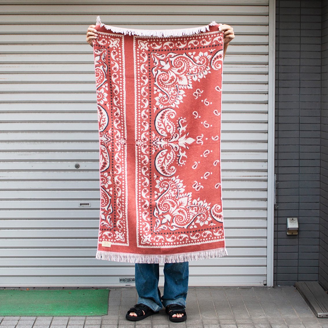 BasShu / バッシュ]COTTON PILE BLANKET BANDANA コットンパイル ブランケット 70×130 日本製 Mサイズ -  HARTLEY