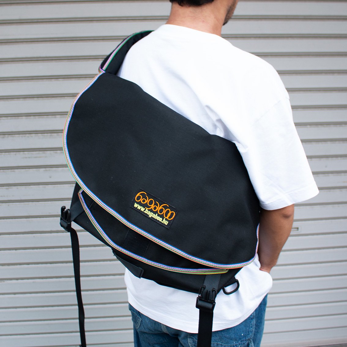 BAGABOO / バガブー] Standard Messenger Bag スタンダード メッセンジャーバッグ M ブラック/マルチトリム -  HARTLEY