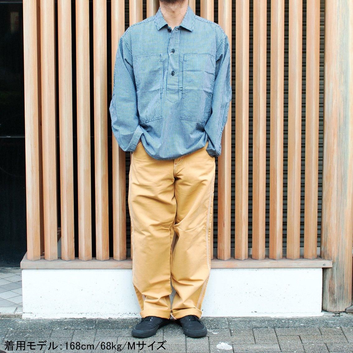 ポストオーバーオールズ アーミーシャツ USA製 チェック ブルー S POST O'ALLS [ ポスト オーバーオールズ ] ARMY SHIRT