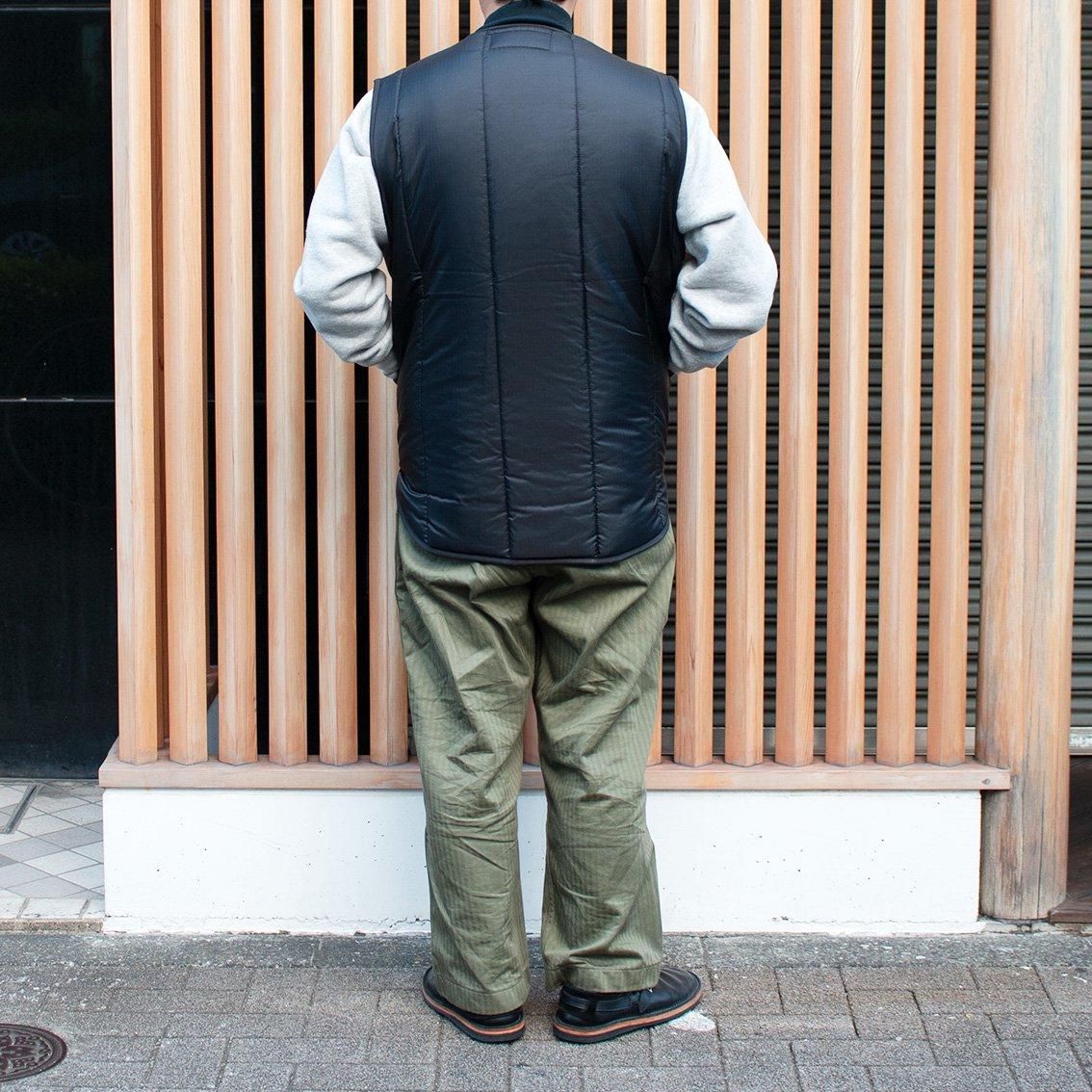 DICKSON　ディクソン キルティング　カーキベスト Quilted vest DICKSON / ディクソン]10oz RIPSTOP VERTICAL VEST キルティング