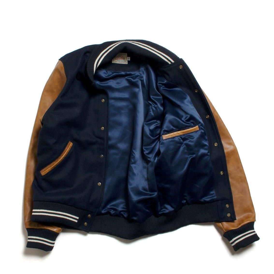 DEHEN / ディーエン]Varsity Jacket スタジャン メルトンウール レザー アメリカ製 JA0078 - HARTLEY