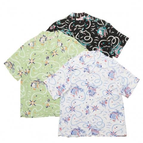 [SUN SURF / 󥵡]<br>RAYON HAWAIIAN SHIRT AGE OF DISCOVERY Ⱦµ 졼 ϥ磻󥷥 SS39429