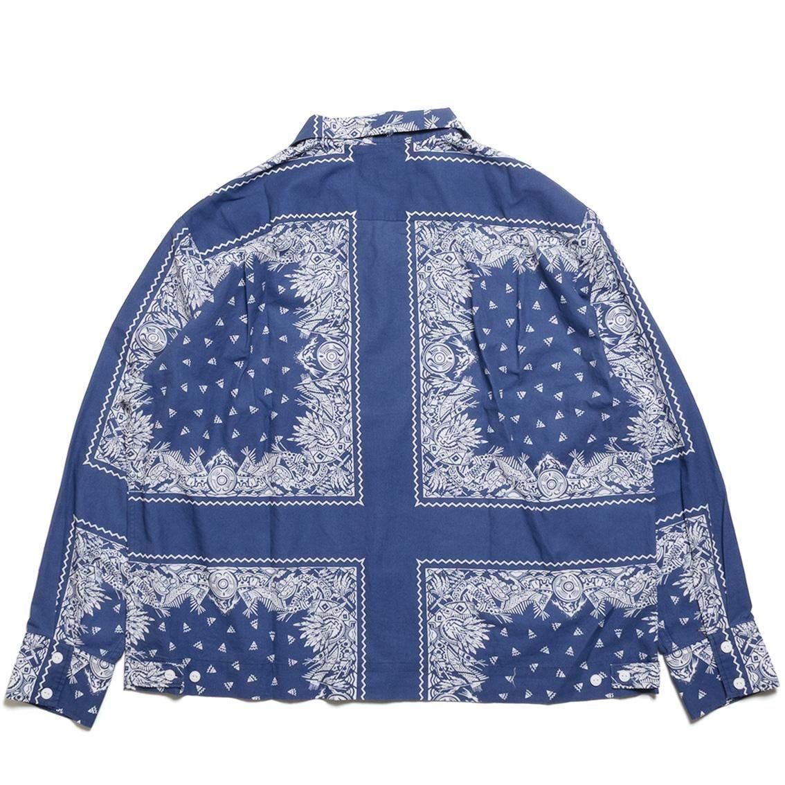 WOODBLOCK / ウッドブロック]L/S OPEN COLLAR BANDANA SHIRT オープン