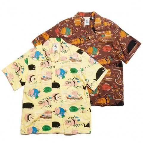 [SUN SURF / 󥵡]<br>DOBBY COTTON OPEN SHIRT OCEAN ACTIVITIES by ʿ with MOOKIE ϥ SS39538
