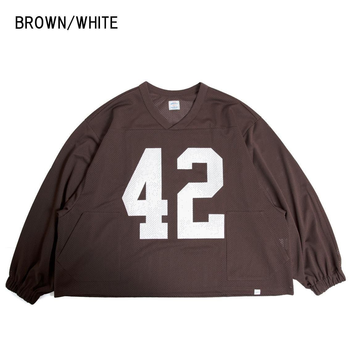 WOODBLOCK / ウッドブロック]42 MESH FOOTBALL LS SHIRT