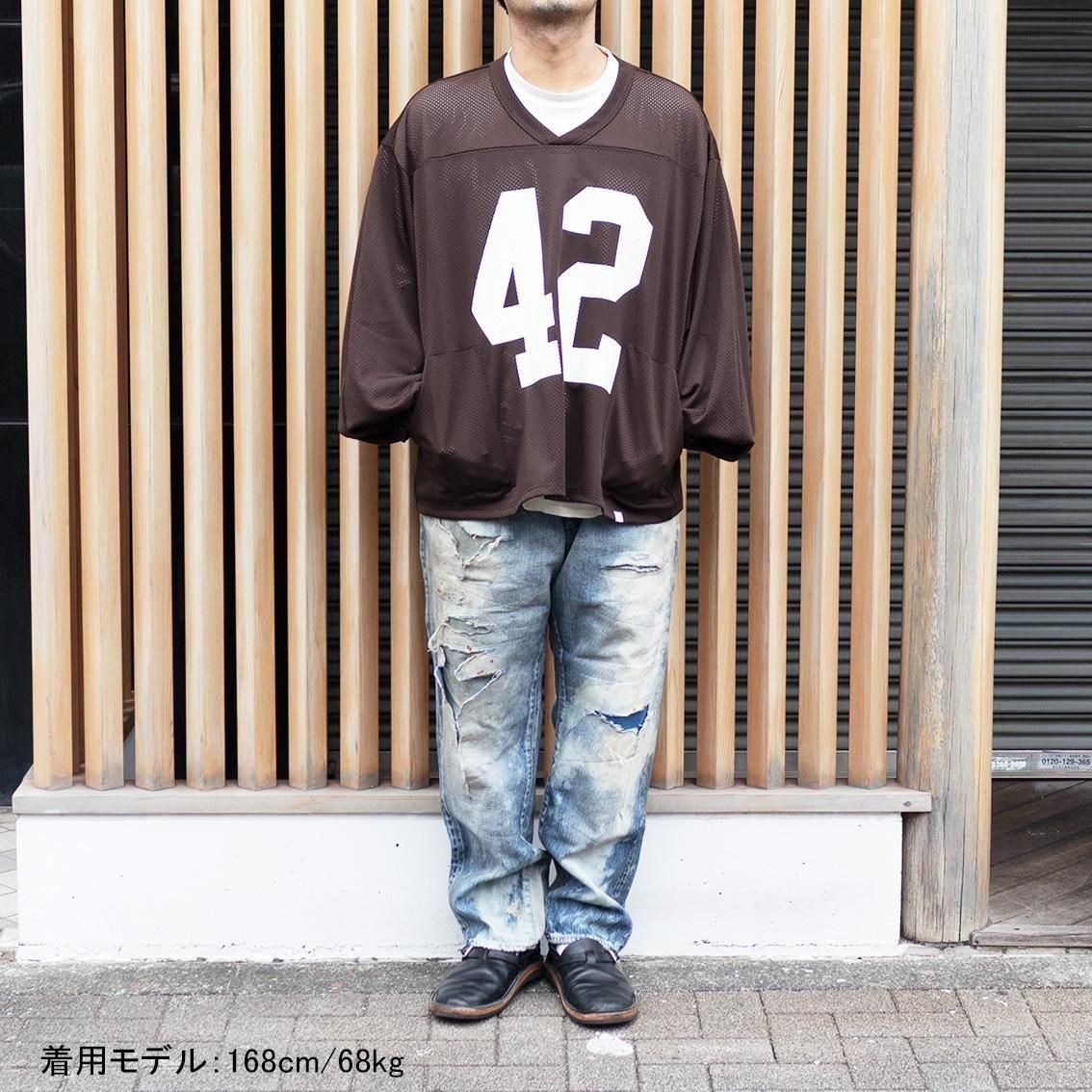 WOODBLOCK / ウッドブロック]42 MESH FOOTBALL LS SHIRT