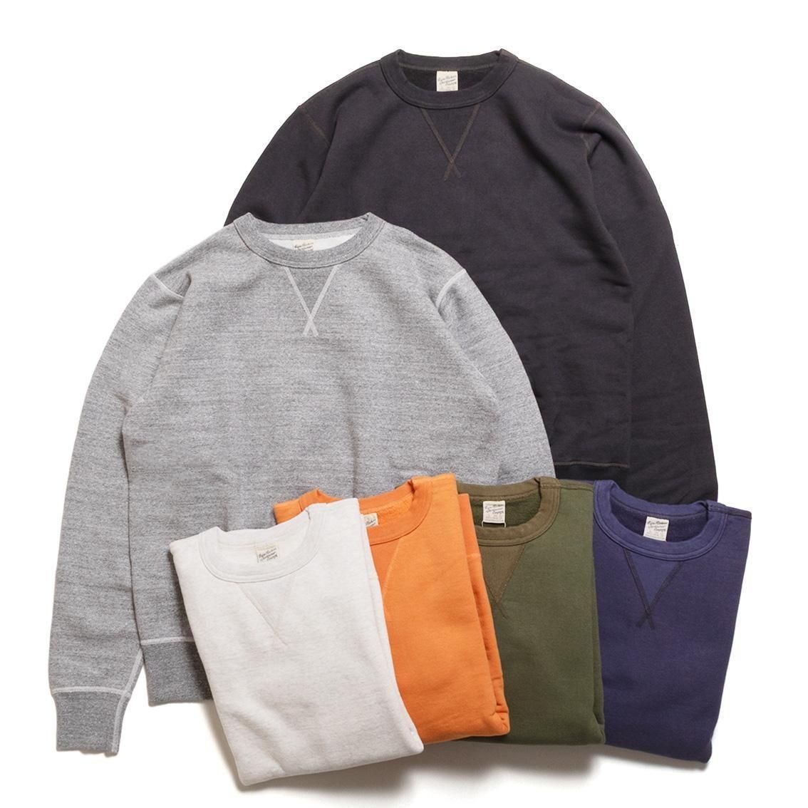 トップス BR65622SET-IN CREW NECK SWEAT SHIRT Buzz Rickson's BR65622 Set-in Crew Neck Sweatshirt - Olive
