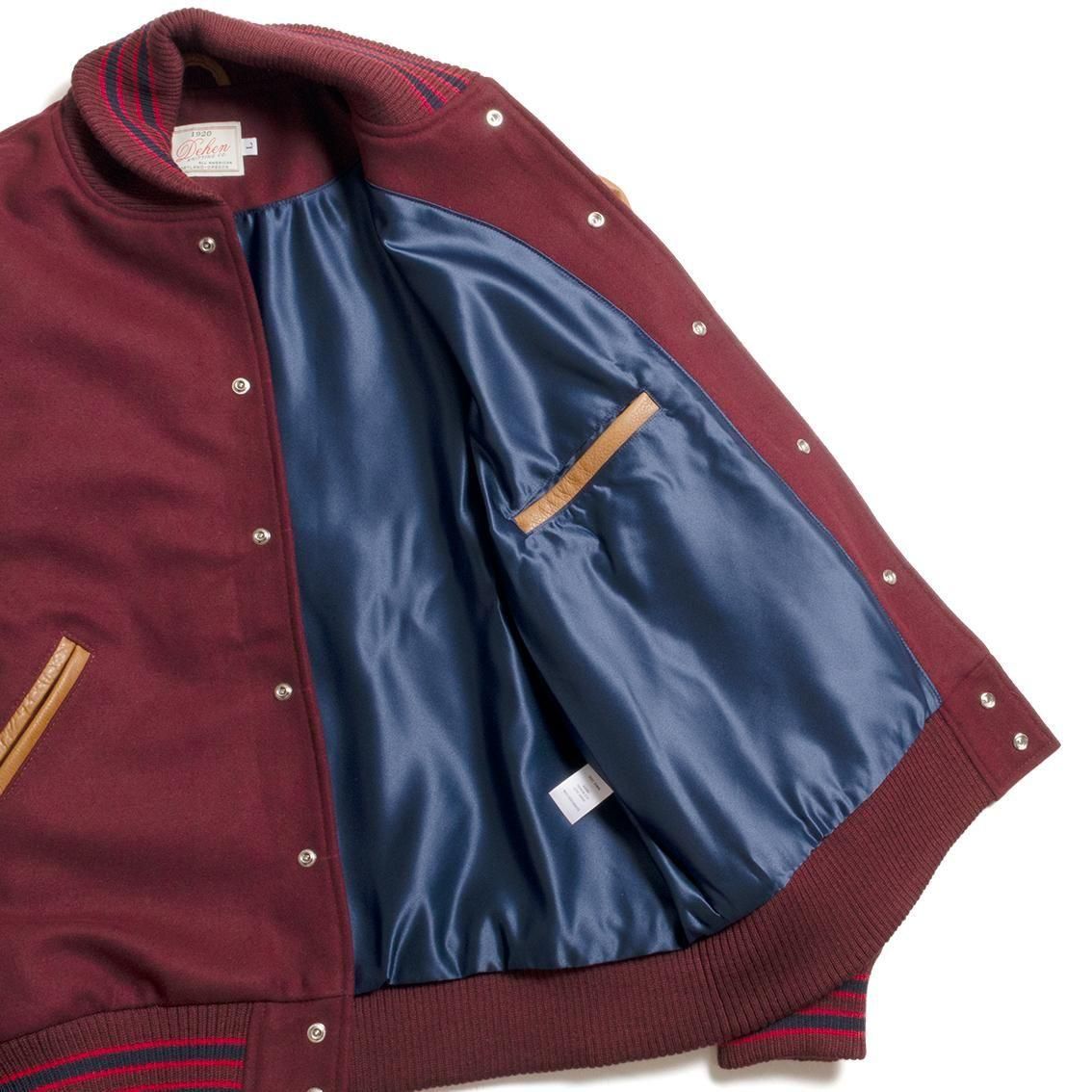 DEHEN / ディーエン]Varsity Jacket バーシティジャケット Burgundy