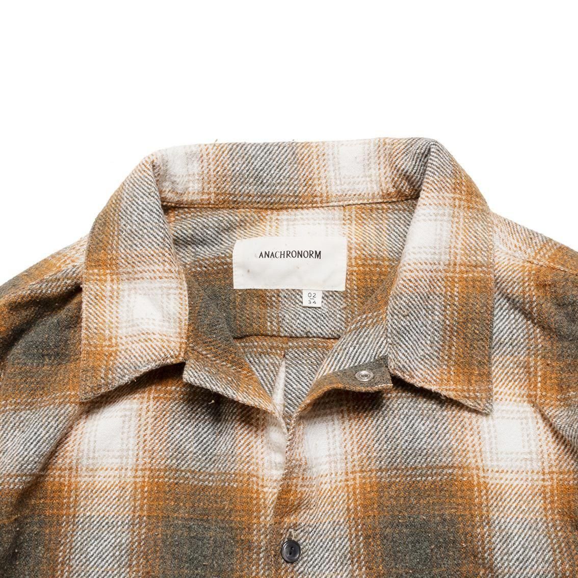 ANACHRONORM / アナクロノーム]OMBRE CHECK DAMAGED WIDE FLANNEL