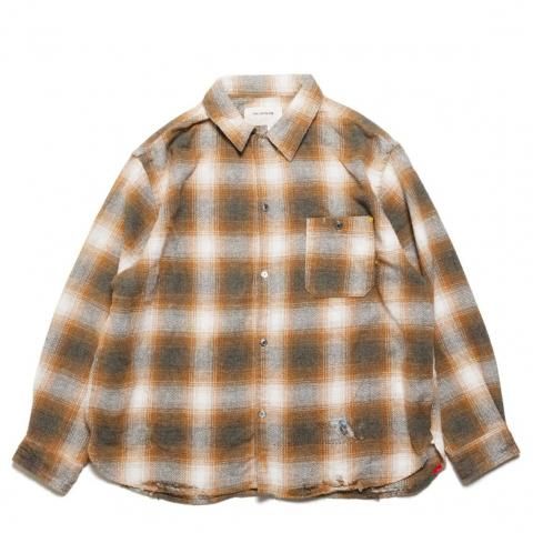 [ANACHRONORM / ʥΡ]<br>OMBRE CHECK DAMAGED WIDE FLANNEL SHIRTS 磻ɥͥ륷 AN390 
