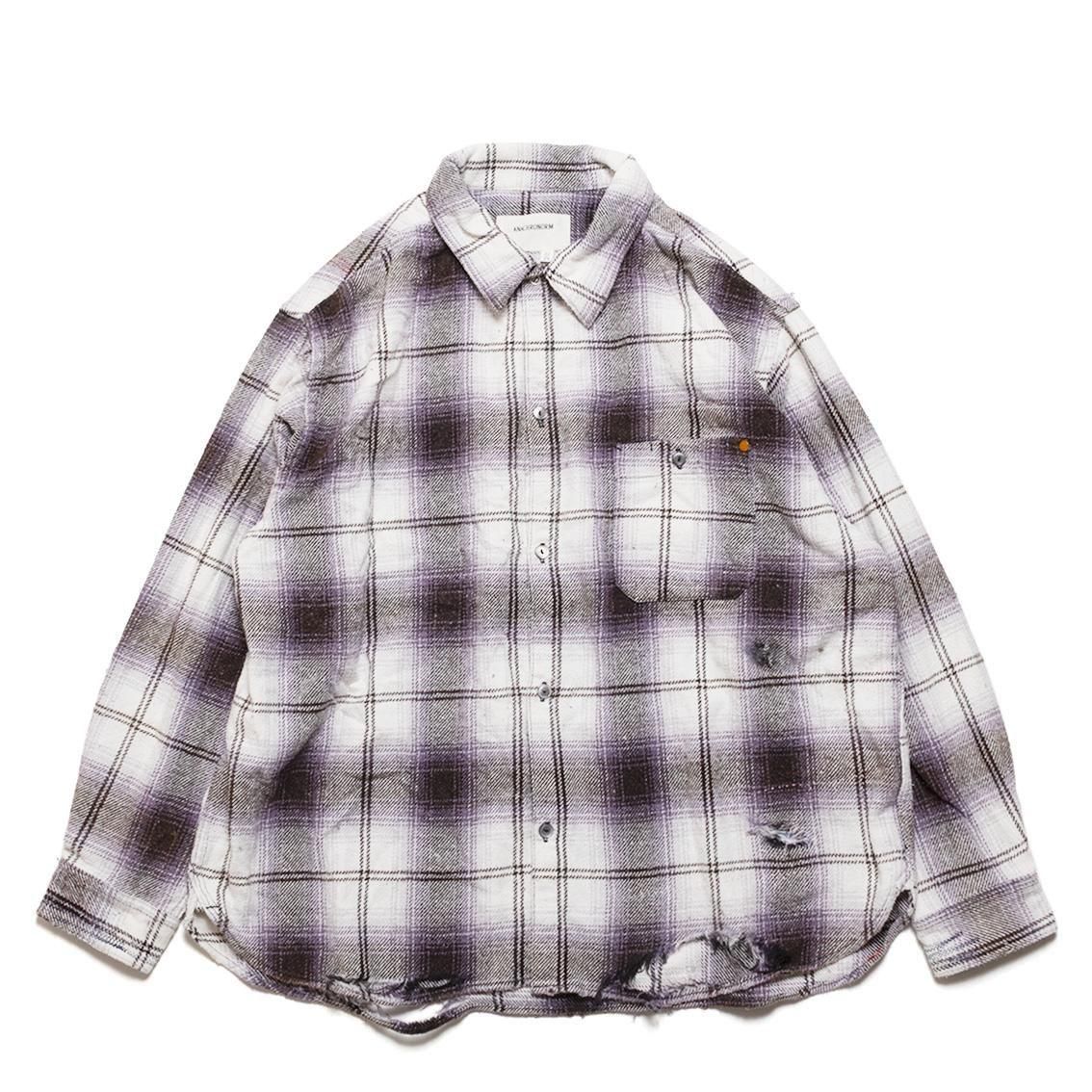 ANACHRONORM / アナクロノーム]OMBRE CHECK DAMAGED WIDE FLANNEL