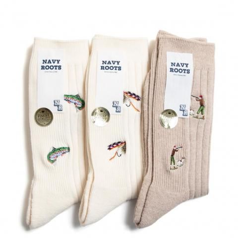 [NAVY ROOTS / ͥӡ롼]<br>EMBROIDERY RIB PILE ɽ ֥ѥ륽å  NR-SC25-02-1