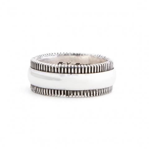 [INDIAN JEWELRY / ǥ󥸥奨꡼] <br>NAVAJO Steve Arviso Chisel Ring ʥХ ƥ ӥ  