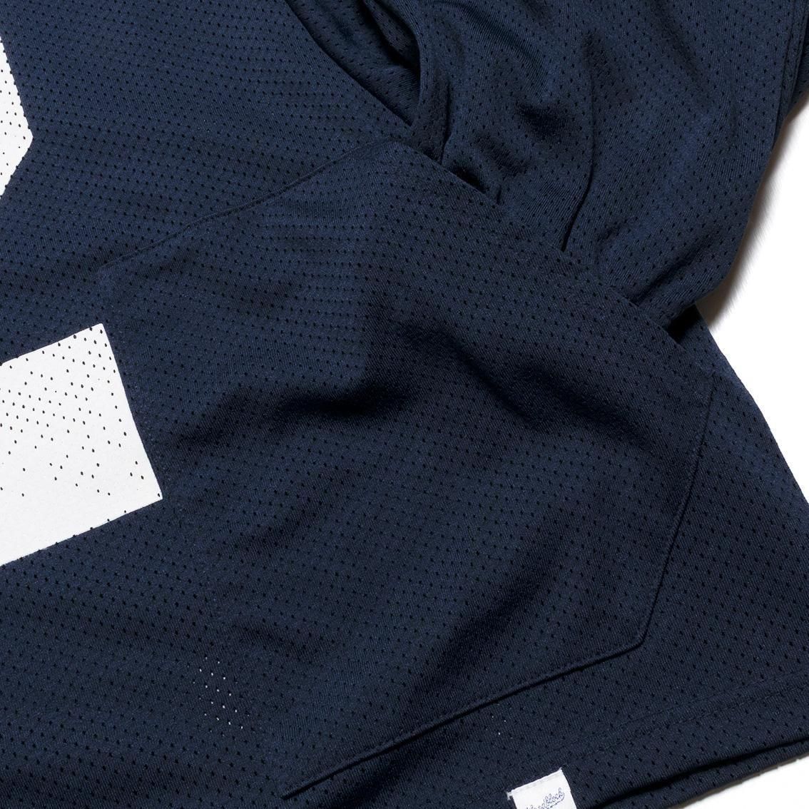 WOODBLOCK フットボール 半袖シャツ メッシュ素材 ネイビー WOODBLOCK / ウッドブロック]42 LS MESH FOOTBALL SHIRT メッシュ