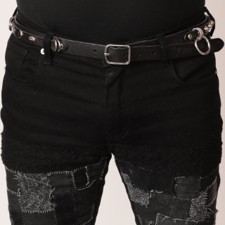 TEARS OF SWANVACANt-STUDS D CAN LEATHER BELT(
