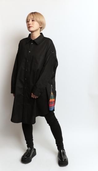 TEARS OF SWAN×RIDDLEMMA-RAINBOW TARTAN CHECK CIRCLE SIDE ZIP