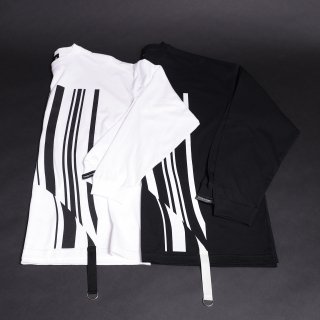 TEARS OF SWAN- 11th ANNIVERSARY STRIPE LONG SLEEVE BIG T SHIRTS