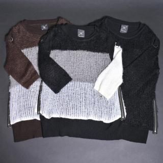 <img class='new_mark_img1' src='https://img.shop-pro.jp/img/new/icons5.gif' style='border:none;display:inline;margin:0px;padding:0px;width:auto;' />TEARS OF SWAN- LAYERED NET SWEATER(12月上旬発送)