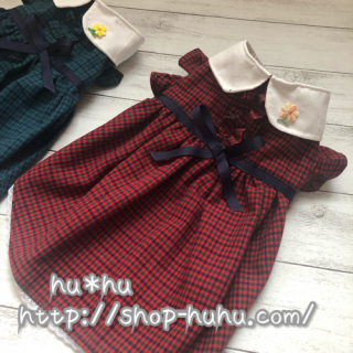 <img class='new_mark_img1' src='https://img.shop-pro.jp/img/new/icons13.gif' style='border:none;display:inline;margin:0px;padding:0px;width:auto;' />襟付きワンピ*レッドチェック