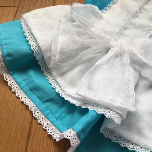 犬の服hu*hu。撮影会などに♪不思議の国のアリスみたいな可愛いわんこ服。フリフリ可愛いワンピースです。
