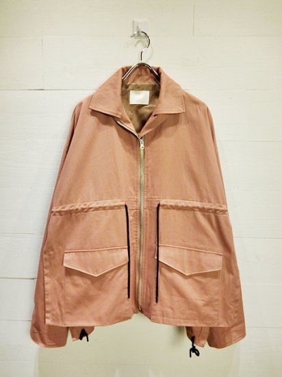 NEON SIGN FLARED FIELD JACKET Pink Beige - Laid back(レイドバック ...