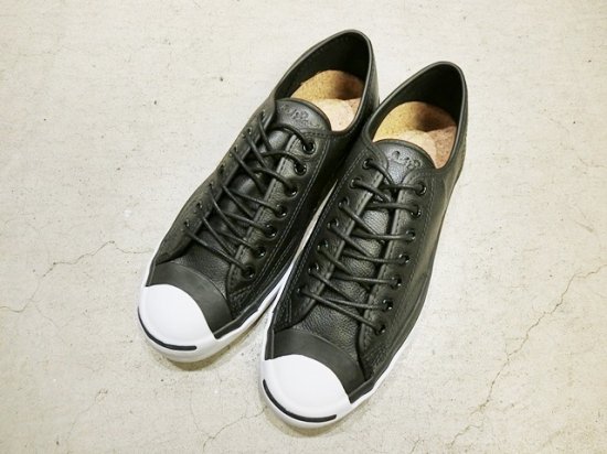 converse Jack Purcell Leather Low Black - Laid back(レイドバック