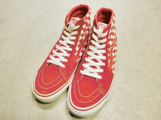 Vans checkerboard shop red white