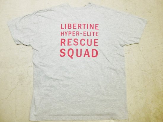 LIBERTINE Screen Printing T-Shirt Grey - Laid back(レイドバック