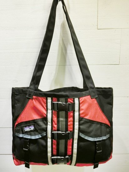 Dead Stock】patagonia Lotus Design Remade PFD Tote Bag Red×Black