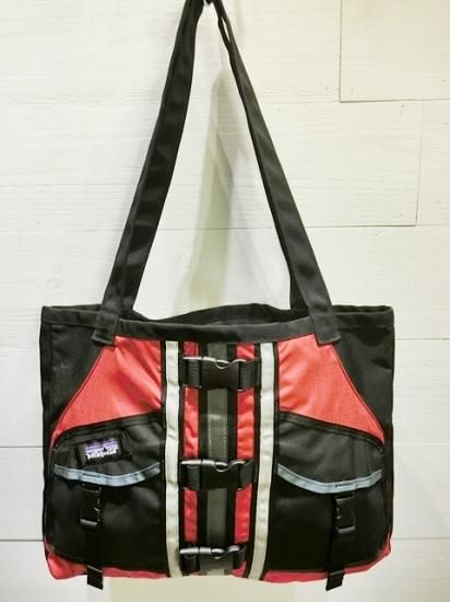 Dead Stock】patagonia Lotus Design Remade PFD Tote Bag Red×Black 