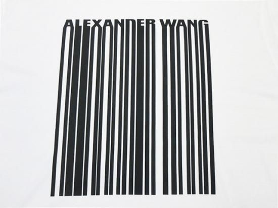 ALEXANDER WANG Barcode Logo Print T-Shirt White - Laid back