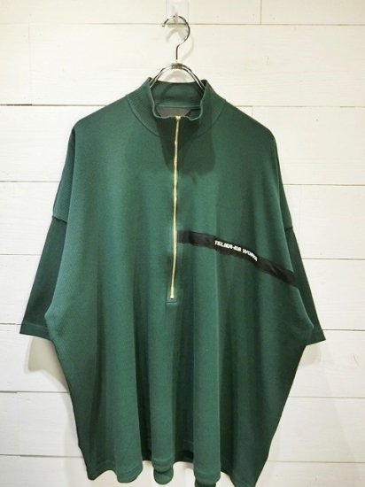 ESSAY HALF ZIP T-SHIRT Green - Laid back(レイドバック) | 千葉 柏