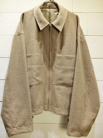 stein（シュタイン） 2019SS OVER SLEEVE DRIZZLER JACKET オーバースリーブ ガンクラブチェック  ドリズラージャケット Beige - Laid back（レイドバック）| 千葉県 柏市 取り扱い 店舗 セレクトショップ 通販