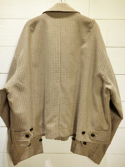 stein（シュタイン） 2019SS OVER SLEEVE DRIZZLER JACKET オーバースリーブ ガンクラブチェック  ドリズラージャケット Beige - Laid back（レイドバック）| 千葉県 柏市 取り扱い 店舗 セレクトショップ 通販