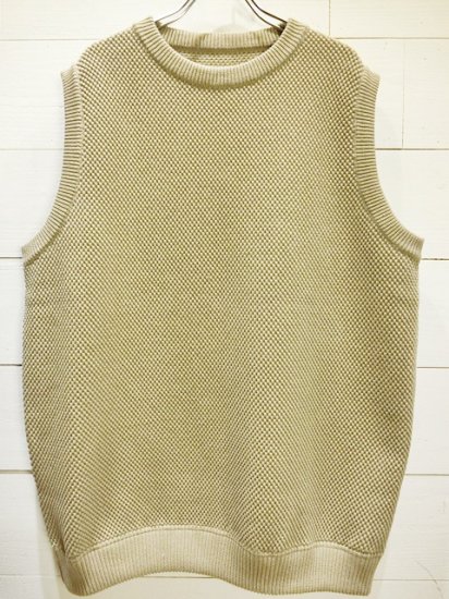 crepuscule（クレプスキュール） 2019SS moss stitch vest 鹿の子