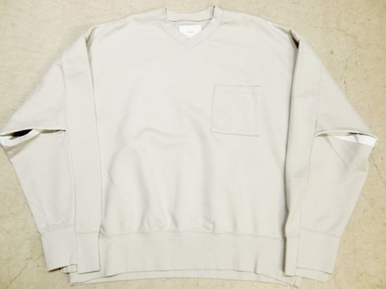 stein（シュタイン） 2020SS 20SS DIVIDE SLEEVE V NECK SWEAT LS Vネックスウェット Greige -  Laid back（レイドバック）| 千葉県 柏市 取り扱い 店舗 セレクトショップ 通販