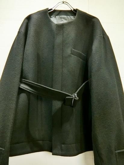 stein（シュタイン）2020AW 20AW NO COLLAR BELTED JACKET ノーカラー ...