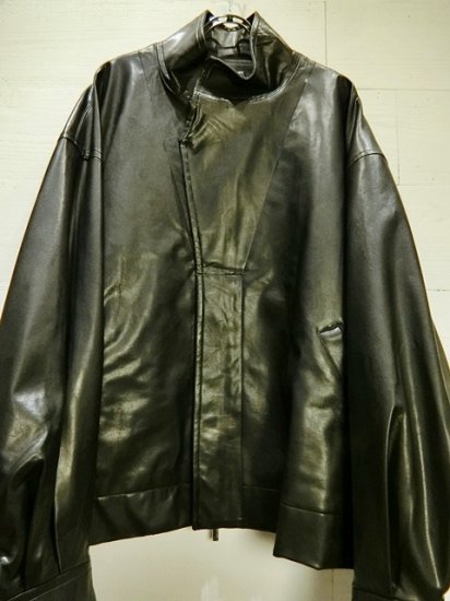 stein OVER SLEEVE FAKE LEATHER JACKET 美品