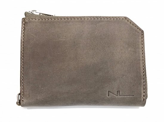 NL（ニール） -Cyril- LEATHER WALLET ジップウォレット Stone Grey