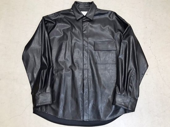 stein（シュタイン）2021SS 21SS FAKE LEATHER DOWN PAT SHIRT