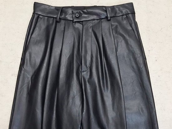 steinシュタインSS SS FAKE LEATHER TROUSERS フェイク