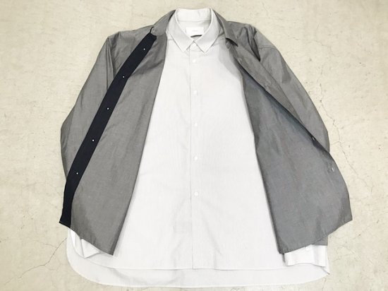 stein（シュタイン）2021SS 21SS OVERSIZED 4LAYERED SHIRT オーバーサイズ4レイヤーシャツ  Charcoal×Stripe - Laid back（レイドバック）| 千葉県 柏市 取り扱い 店舗 セレクトショップ 通販