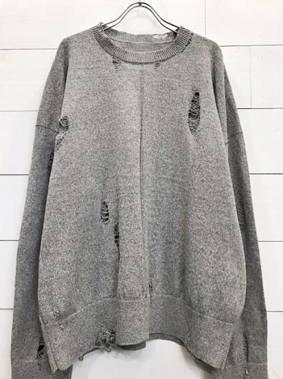 stein（シュタイン）2021SS 21SS OVERSIZED DAMAGED KNIT LS オーバー 