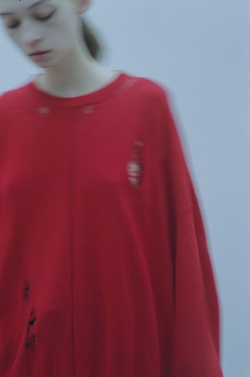 stein（シュタイン）2021SS 21SS OVERSIZED DAMAGED KNIT LS オーバー