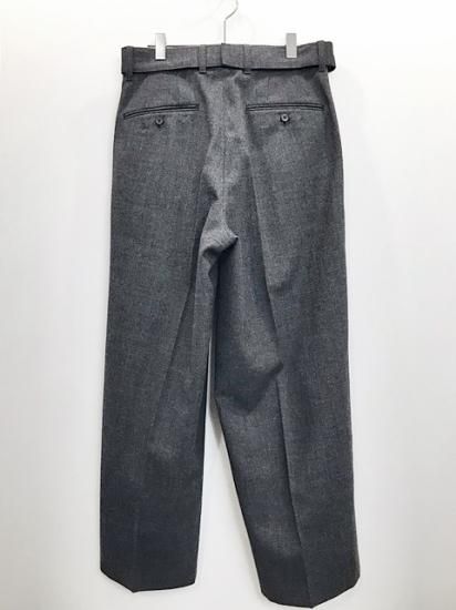 stein BELTED WIDE STRAIGHT TROUSERS - スラックス