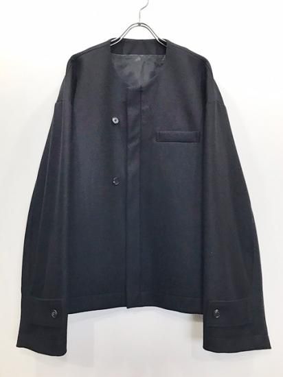 stein（シュタイン）2021AW 21AW NO COLLAR MELTON JACKET ノーカラー