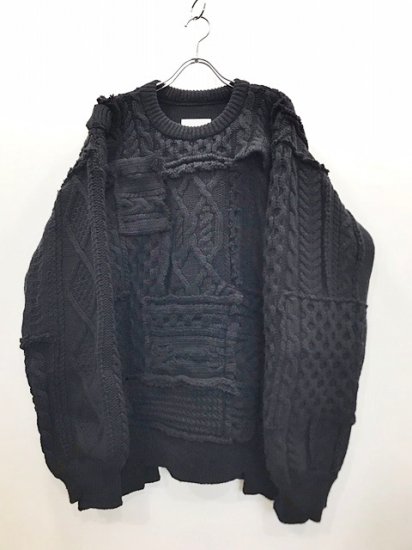 stein（シュタイン）2021AW 21AW OVERSIZED INTERLACED CABLE KNIT LS