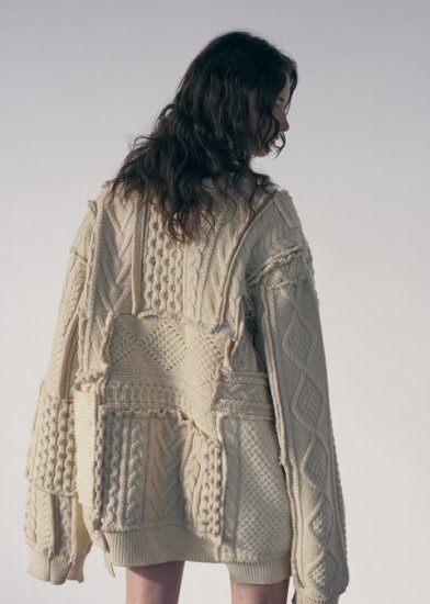 stein（シュタイン）2021AW 21AW OVERSIZED INTERLACED CABLE KNIT LS 